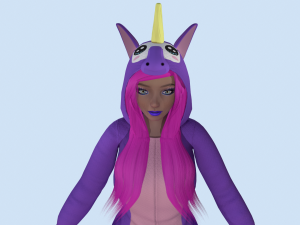 girl kigurumi unicorn 3D Model