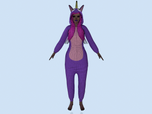 girl kigurumi unicorn 3D Model