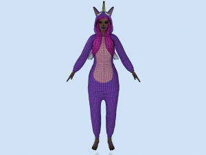 girl kigurumi unicorn 3D Model