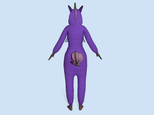 girl kigurumi unicorn 3D Model