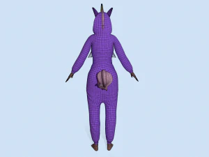 girl kigurumi unicorn 3D Model