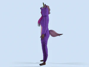girl kigurumi unicorn 3D Model