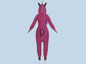 girl kigurumi unicorn 2 Modelo 3D