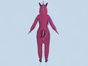 dziewczyna jednorożec kigurumi 2 Model 3D