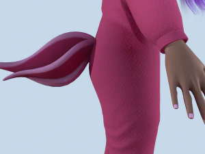 dziewczyna jednorożec kigurumi 2 Model 3D