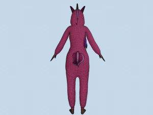 dziewczyna jednorożec kigurumi 2 Model 3D