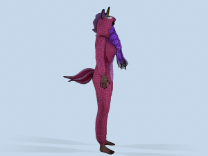 girl kigurumi unicorn 2 Modelo 3D
