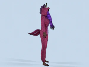 dziewczyna jednorożec kigurumi 2 Model 3D