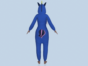 girl kigurumi unicorn 3 Modelo 3D