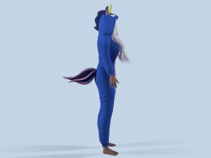 girl kigurumi unicorn 3 Modelo 3D