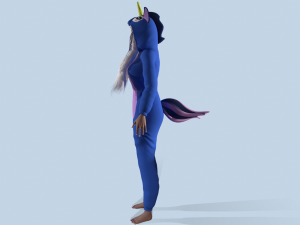 girl kigurumi unicorn 3 Modelo 3D