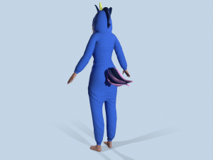 girl kigurumi unicorn 3 Modelo 3D