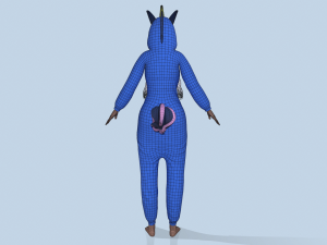girl kigurumi unicorn 3 Modelo 3D