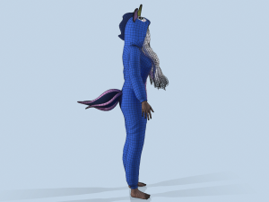 girl kigurumi unicorn 3 Modelo 3D