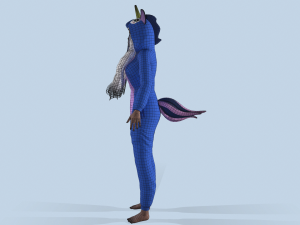 girl kigurumi unicorn 3 Modelo 3D