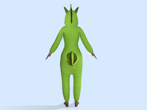 girl kigurumi unicorn 4 3D Model
