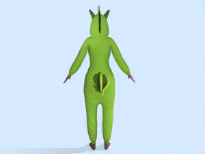 girl kigurumi unicorn 4 3D Model