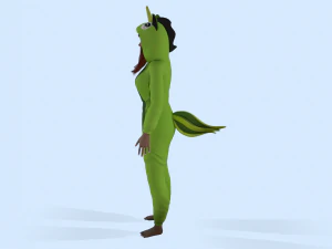 girl kigurumi unicorn 4 3D Model