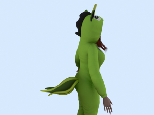 girl kigurumi unicorn 4 3D Model