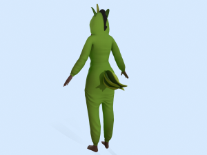 girl kigurumi unicorn 4 3D Model