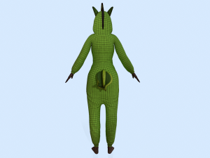 girl kigurumi unicorn 4 3D Model