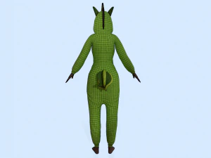 girl kigurumi unicorn 4 3D Model