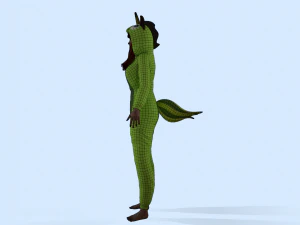 girl kigurumi unicorn 4 3D Model