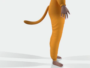 menina gato kigurumi Modelo 3D