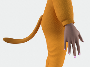 girl kigurumi cat Model 3D