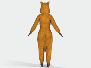 girl kigurumi cat Model 3D