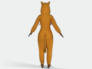 menina gato kigurumi Modelo 3D