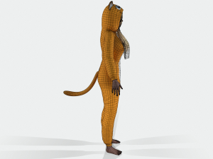 girl kigurumi cat Model 3D