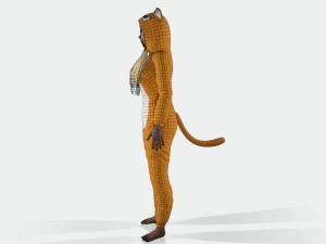 menina gato kigurumi Modelo 3D