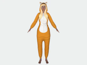 menina gato kigurumi Modelo 3D