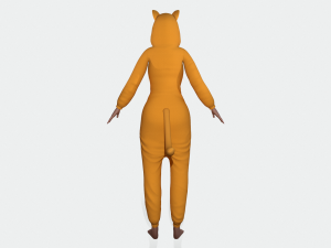 girl kigurumi cat Model 3D