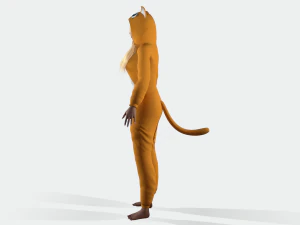 menina gato kigurumi Modelo 3D