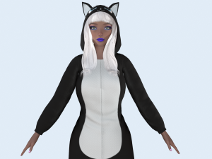 girl kigurumi cat 2 3D Модель
