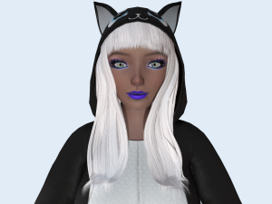 girl kigurumi cat 2 3D Модель