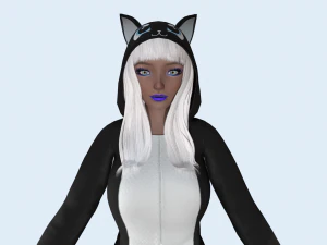 girl kigurumi cat 2 3D Model
