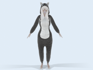 girl kigurumi cat 2 3D Модель