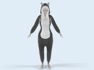 girl kigurumi cat 2 3D Model