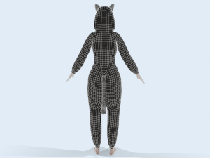 girl kigurumi cat 2 3D Модель