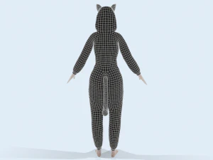 girl kigurumi cat 2 3D Model