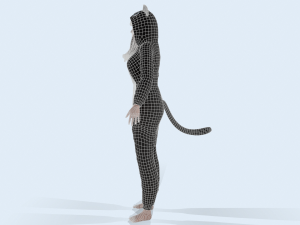 girl kigurumi cat 2 3D Модель