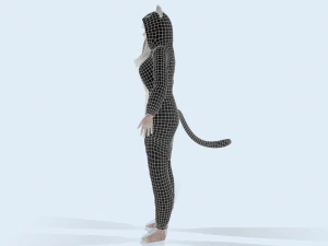 girl kigurumi cat 2 3D Model