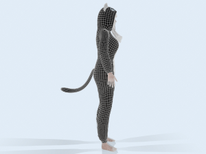 girl kigurumi cat 2 3D Модель