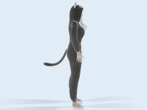 girl kigurumi cat 2 3D Model