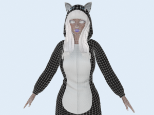 girl kigurumi cat 2 3D Модель