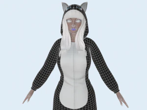 girl kigurumi cat 2 3D Model