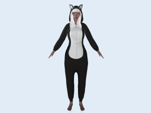 girl kigurumi cat 2 3D Модель